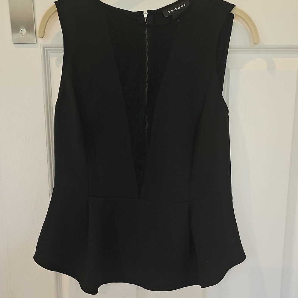 Trouve Black Sleeveless Blouse NWT